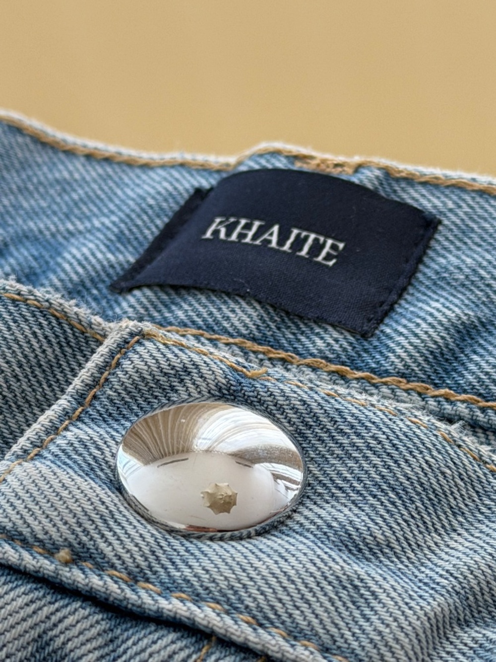 KHAITE Light Wash High-Rise Denim Jeans